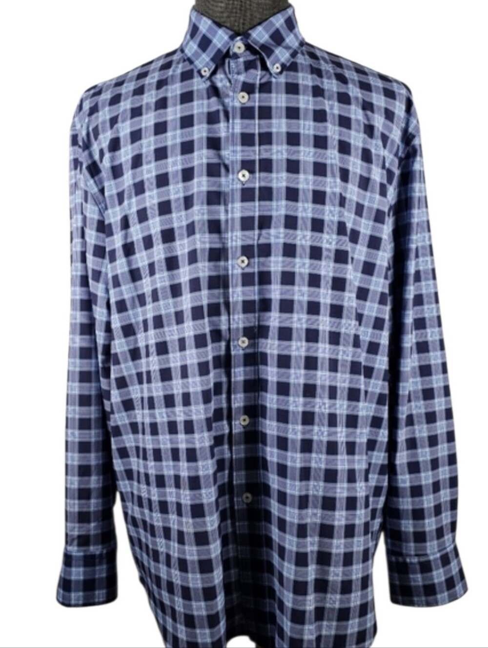 Construct Men's Wrinkle Free Stretch Plaid Button Down Size XL